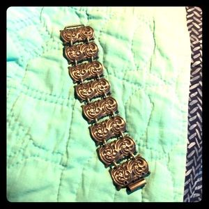 Heavy Vintage Sterling Silver Mexican Bracelet.